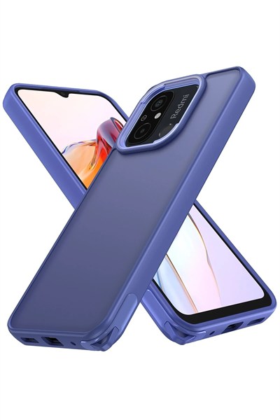 Mey İthalat®   Redmi 12C Kılıf Elegant Kapak - Açık Mavi