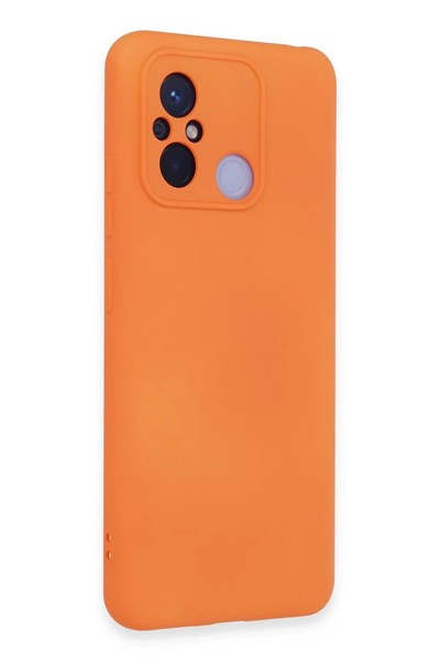 Mey İthalat®   Redmi 12C Kılıf Nano içi Kadife Silikon - Turuncu
