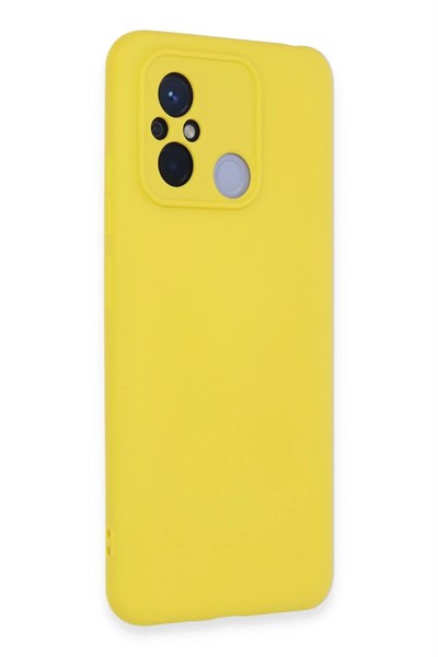 Mey İthalat®   Redmi 12C Kılıf Nano içi Kadife Silikon - Sarı
