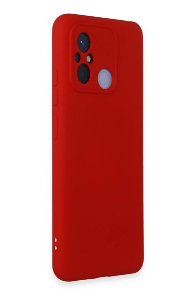 Mey İthalat®   Redmi 12C Kılıf Nano içi Kadife Silikon - Kırmızı