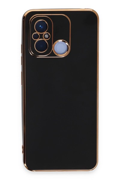 Mey İthalat®   Redmi 12C Kılıf Volet Silikon - Siyah