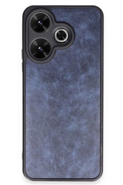 Mey İthalat®   Redmi 13 4G Kılıf Aras Deri Kapak - Lacivert