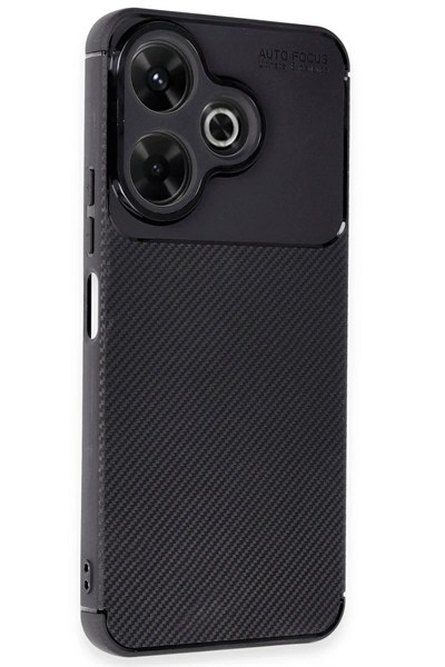 Mey İthalat®   Redmi 13 4G Kılıf Auto Focus Karbon Kapak - Siyah