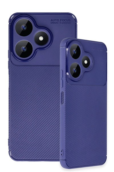 Mey İthalat®   Redmi 13 4G Kılıf Auto Focus Karbon Kapak - Lacivert