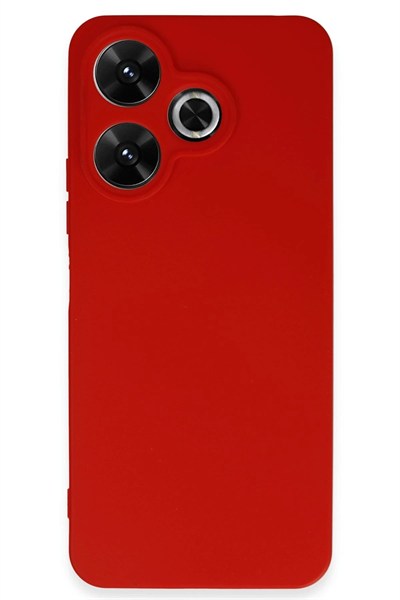 Mey İthalat®   Redmi 13 4G Kılıf First Silikon - Kırmızı