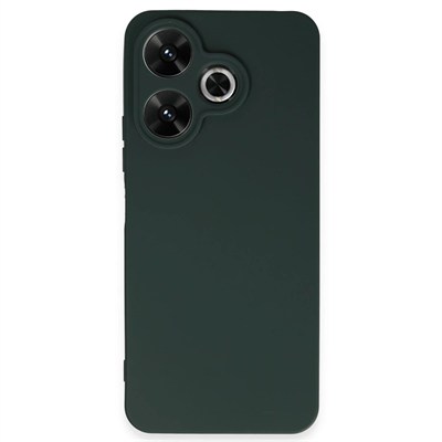 Mey İthalat®   Redmi 13 4G Kılıf First Silikon - Koyu Yeşil