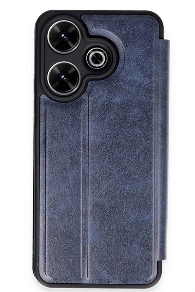 Mey İthalat®   Redmi 13 4G Kılıf Flip Cover - Lacivert