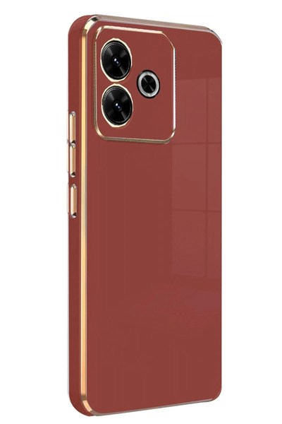 Mey İthalat®   Redmi 13 4G Kılıf Volet Silikon - Kırmızı