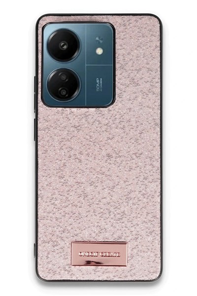 Mey İthalat®   Redmi 13C Bright Simli Kapak - Pembe