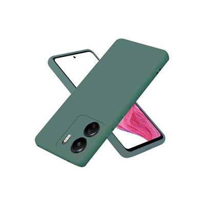Mey İthalat®   Redmi 13C Kılıf First Silikon - Koyu Yeşil