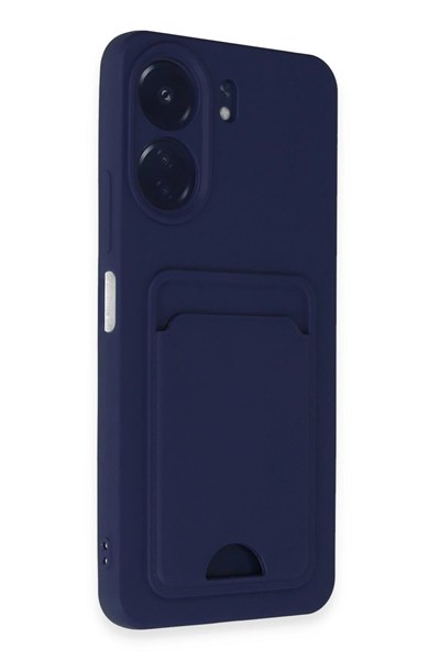 Mey İthalat®   Redmi 13C Kılıf Kelvin Kartvizitli Silikon - Lacivert