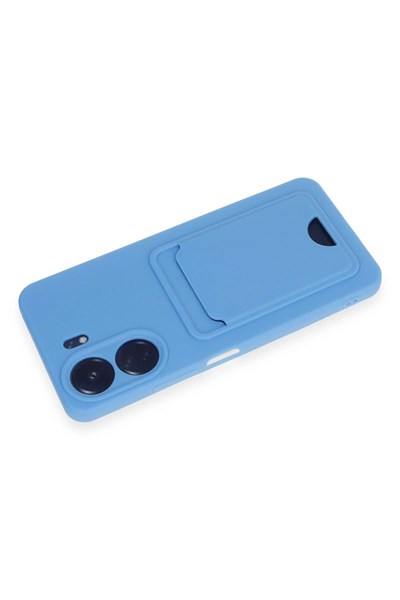 Mey İthalat®   Redmi 13C Kılıf Kelvin Kartvizitli Silikon - Mavi