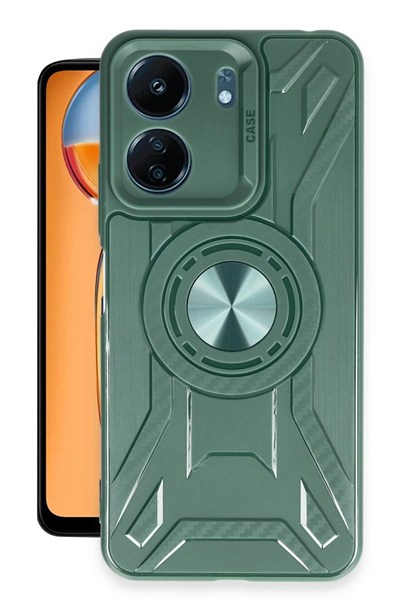 Mey İthalat®   Redmi 13C Kılıf Lincoln Silikon - Koyu Yeşil