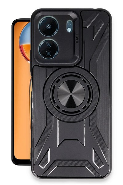 Mey İthalat®   Redmi 13C Kılıf Lincoln Silikon - Siyah