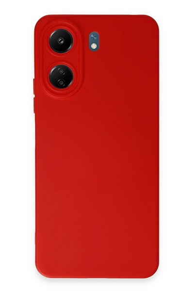 Mey İthalat®   Redmi 13C Kılıf Nano içi Kadife Silikon - Kırmızı