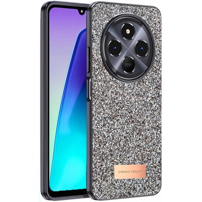 Mey İthalat®   Redmi 14C Bright Simli Kapak - Gold
