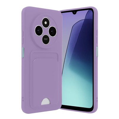 Mey İthalat®   Redmi 14C Kelvin Kartvizitli Silikon - Lila
