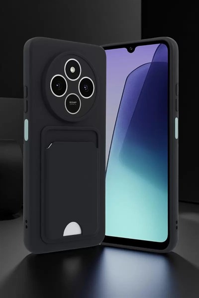 Mey İthalat®   Redmi 14C Kelvin Kartvizitli Silikon - Lila
