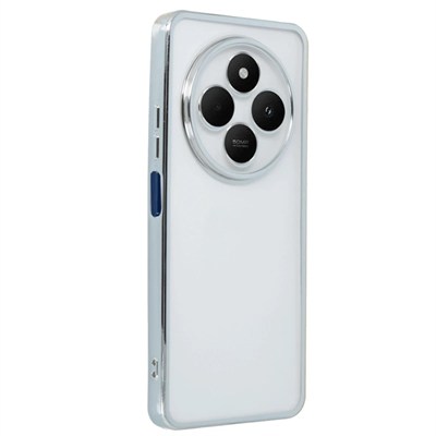 Mey İthalat®   Redmi 14C Kılıf  Lensli Silikon - Gümüş