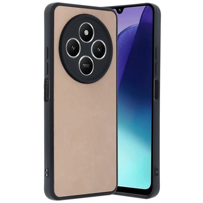 Mey İthalat®   Redmi 14C Kılıf Aras Deri Kapak - Pudra