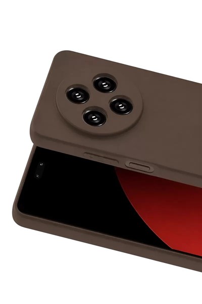 Mey İthalat®   Redmi 14C Kılıf First Silikon - Kahverengi