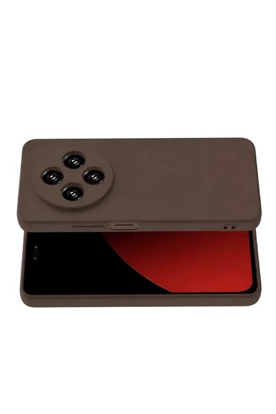Mey İthalat®   Redmi 14C Kılıf First Silikon - Kahverengi