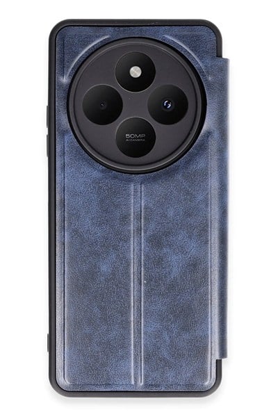 Mey İthalat®   Redmi 14C Kılıf Flip Cover - Lacivert