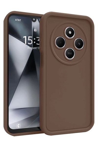 Mey İthalat®   Redmi 14C Kılıf Viera Silikon - Kahverengi