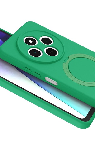 Mey İthalat®   Redmi 14C Regal Magsafe Standlı Kapak - Yeşil