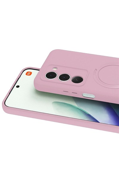 Mey İthalat®   Redmi 15 4G Regal Magsafe Standlı Kapak - Açık Pembe