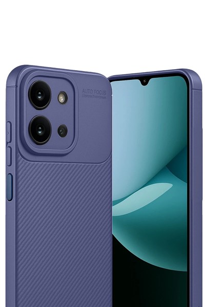 Mey İthalat®   Redmi 15C 4G Auto Focus Karbon Kapak - Lacivert