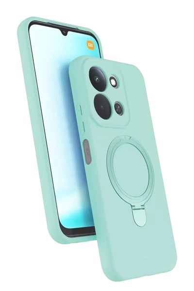 Mey İthalat®   Redmi 15C 4G Regal Magsafe Standlı Kapak - Su Yeşili