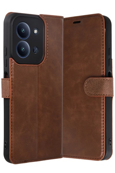 Mey İthalat®   Redmi 15C 4G Trend S Plus Kapaklı Kılıf - Taba