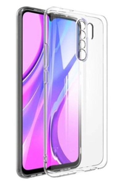 Mey İthalat®   Redmi 9 Kılıf Lüx Şeffaf Silikon - Şeffaf