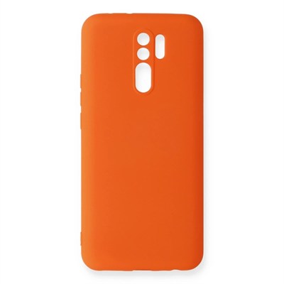 Mey İthalat®   Redmi 9 Kılıf Nano içi Kadife Silikon - Turuncu
