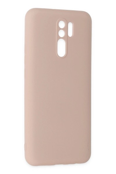 Mey İthalat®   Redmi 9 Kılıf Nano içi Kadife Silikon - Pudra
