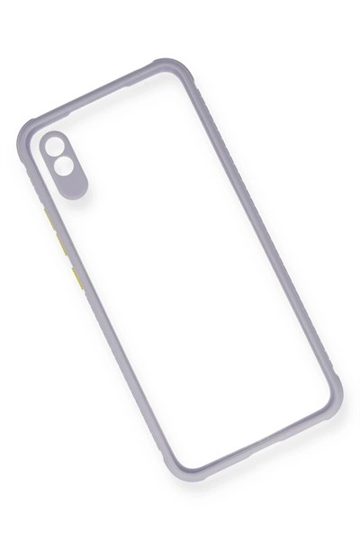 Mey İthalat®   Redmi 9A Kılıf Miami Şeffaf Silikon - Lila