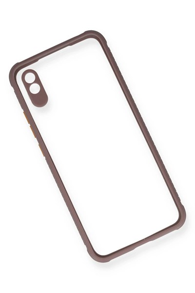 Mey İthalat®   Redmi 9A Kılıf Miami Şeffaf Silikon - Açık Mor