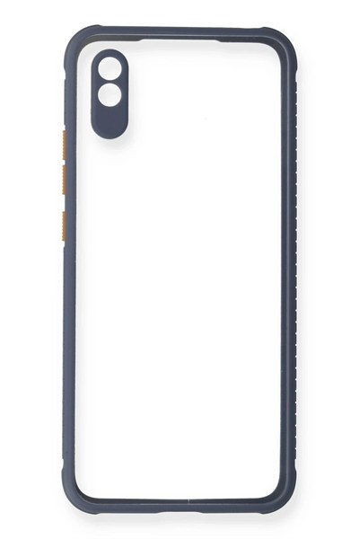 Mey İthalat®   Redmi 9A Kılıf Miami Şeffaf Silikon - Gri