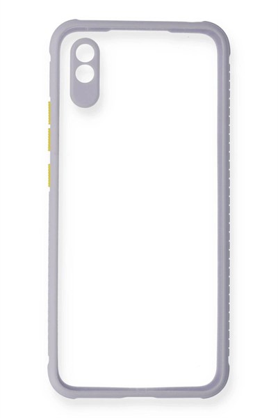 Mey İthalat®   Redmi 9A Kılıf Miami Şeffaf Silikon - Lila