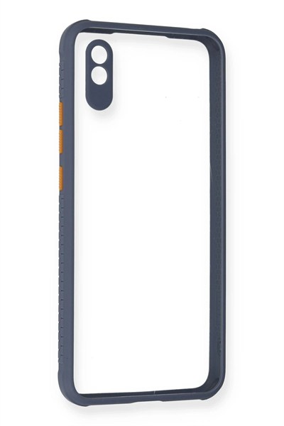 Mey İthalat®   Redmi 9A Kılıf Miami Şeffaf Silikon - Gri