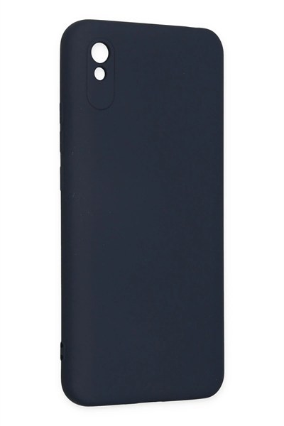 Mey İthalat®   Redmi 9A Kılıf Nano içi Kadife Silikon - Lacivert