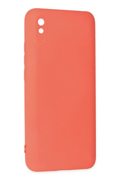 Mey İthalat®   Redmi 9A Kılıf Nano içi Kadife Silikon - Turuncu