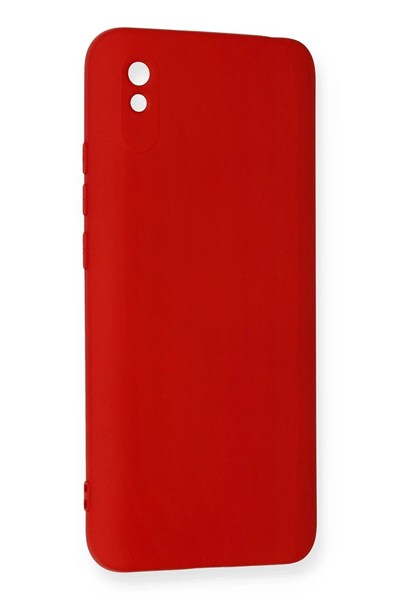 Mey İthalat®   Redmi 9A Kılıf Nano içi Kadife Silikon - Kırmızı