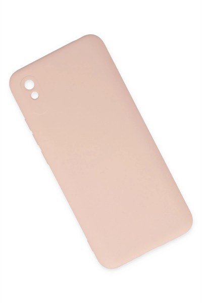 Mey İthalat®   Redmi 9A Kılıf Nano içi Kadife Silikon - Pudra