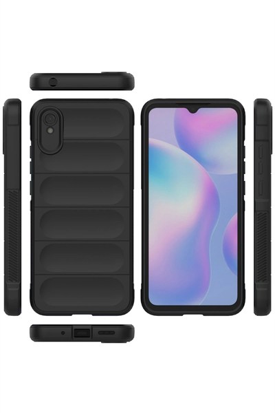 Mey İthalat®   Redmi 9A Kılıf Optimum Silikon - Siyah