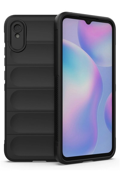 Mey İthalat®   Redmi 9A Kılıf Optimum Silikon - Siyah