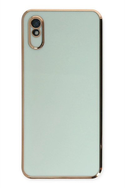 Mey İthalat®   Redmi 9A Kılıf Volet Silikon - Açık Yeşil