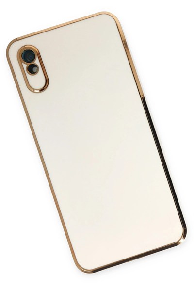 Mey İthalat®   Redmi 9A Kılıf Volet Silikon - Beyaz