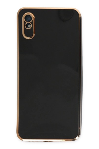 Mey İthalat®   Redmi 9A Kılıf Volet Silikon - Siyah